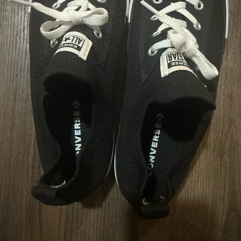 Converse All Star Youth 6 Black Low Top Sneakers Womens 8